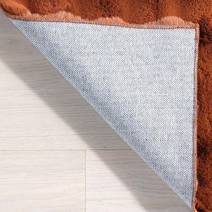 nuLOOM Jeni Checkered 5x8 Machine Washable Area Rug for Living Room Bedroom Dining Room Kitchen, Brick