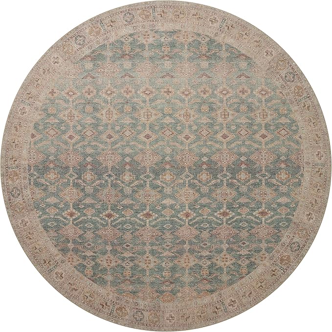 Loloi Angela Rose Aubrey Collection AUB-02 Aqua/Sand 2'-0" x 5'-0", .19" Pile Height, Accent Rug