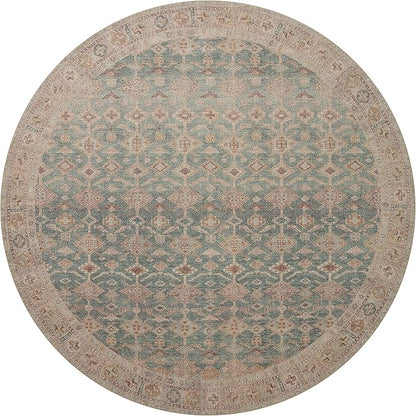Loloi Angela Rose Aubrey Collection AUB-02 Aqua/Sand 2'-6" x 7'-6", .19" Pile Height, Runner Rug