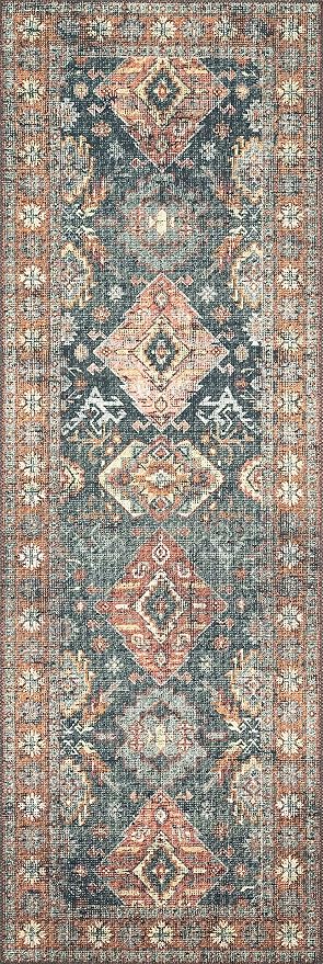 Loloi II Skye Collection SKY-10 Sea/Rust 2'-3" x 3'-9" Accent Rug