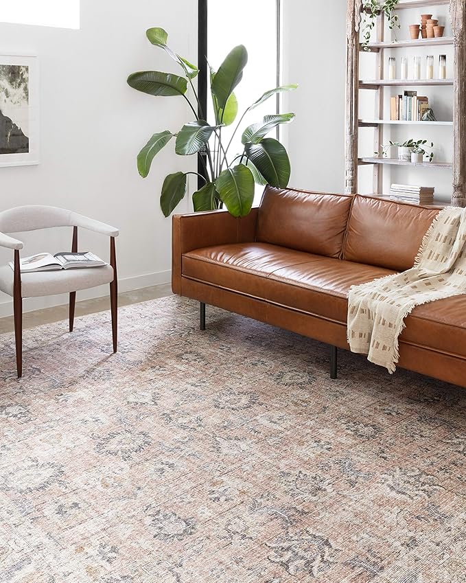 Loloi Skye Collection SKY-01 Blush/Grey 2'-0" x 5'-0" Accent Rug