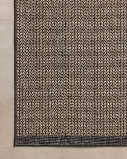 Loloi Chris Loves Julia Providence Collection PRC-03 Wheat/Charcoal 7'-6" x 7'-6", .12" Pile Height, Indoor/Outdoor Round Area Rug