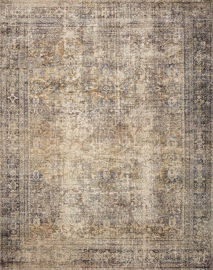 Loloi Amber Lewis Morgan Collection MOG-01 Sunset/Ink 7'-3" x 9'-3" 38" Thick Area Rug feat. CloudPile, Neutral, Room Décor, Vintage Inspired, Livingroom, Bedroom, Dining Area