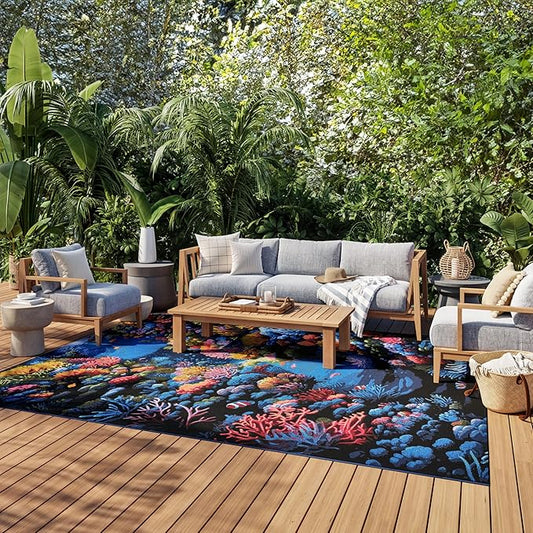 Nourison Home Color Splash Multicolor 9'10" x 13'2" Area Rug - Easy Clean, Non Shedding, Bed Room, Living Room, Dining Room, Kitchen (10' x 13')