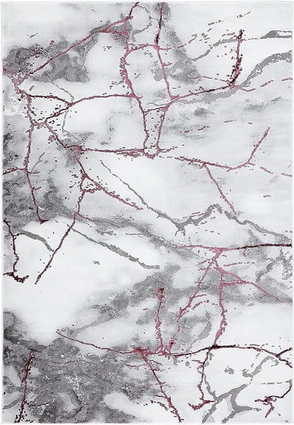 SAFAVIEH Craft Collection Accent Rug - 2'7" x 5', Grey & Wine, Modern Abstract Design, Non-Shedding & Easy Care, Ideal for High Traffic Areas in Entryway, Living Room, Bedroom (CFT877S)