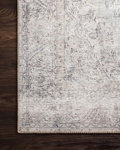Loloi Loren Collection LQ-04 Silver/Slate 2'-6" x 7'-6" Runner Rug