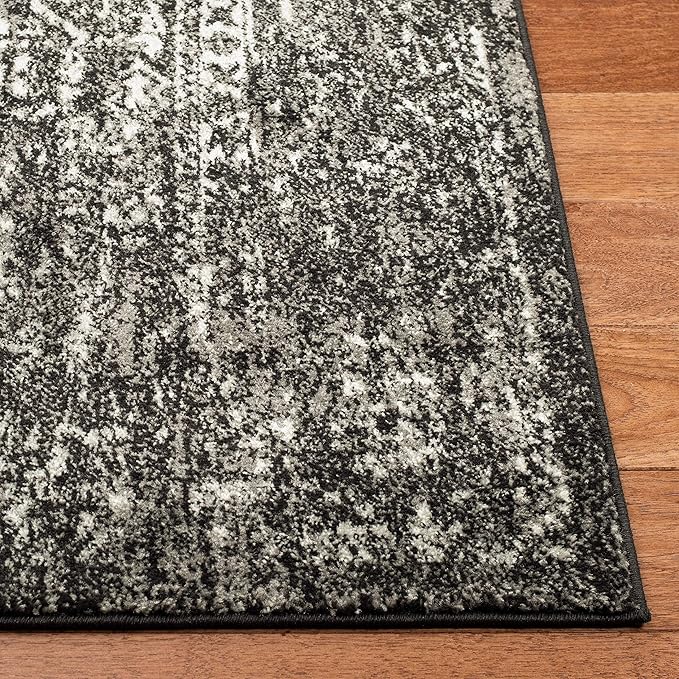 SAFAVIEH Evoke Collection 2'2" x 4' Black / Grey EVK256R Oriental Distressed Non-Shedding Living Room Bedroom Accent Rug