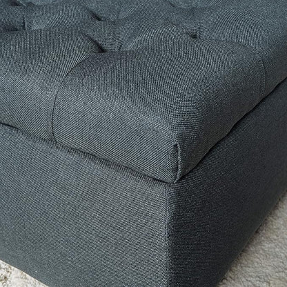 Christopher Knight Home Ottilie Fabric Storage Ottoman, Dark Grey Dimensions: 17.50”D x 51.00”W x 17.00”H