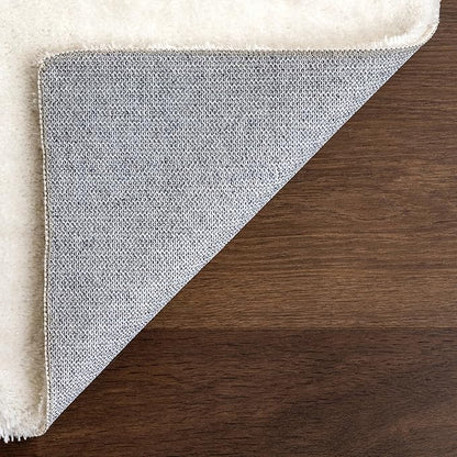 nuLOOM 4' Square Cozy Plush SuperiorWash Area Rug, Machine Washable, Non-Slip, Soft Fluffy Shag Carpet for Living Room Bedroom Kids Room Nursery Home Decor, Loni White
