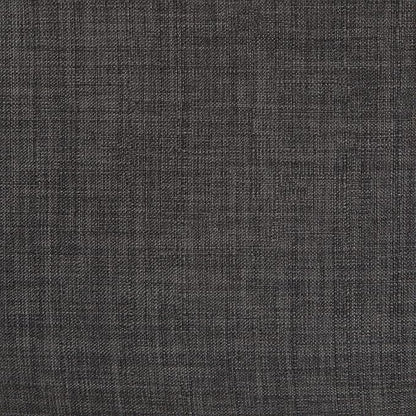 SIMPLIHOME Randolph Counter Stools (Set of 2) - 28 Inch Seat Height Upholstered Bentwood Kitchen Seats in Charcoal Grey Black Linen Look Fabric, Mid Century Seating with Curved Backrest and Footrest