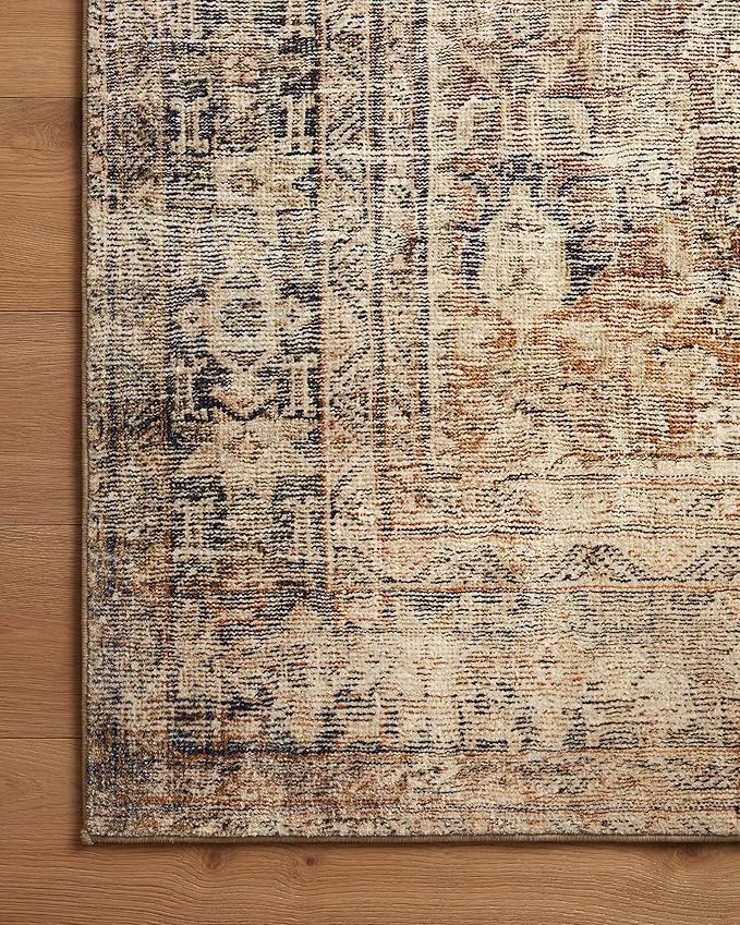 Loloi Amber Lewis Morgan Collection MOG-01 Sunset/Ink 7'-3" x 9'-3" 38" Thick Area Rug feat. CloudPile, Neutral, Room Décor, Vintage Inspired, Livingroom, Bedroom, Dining Area