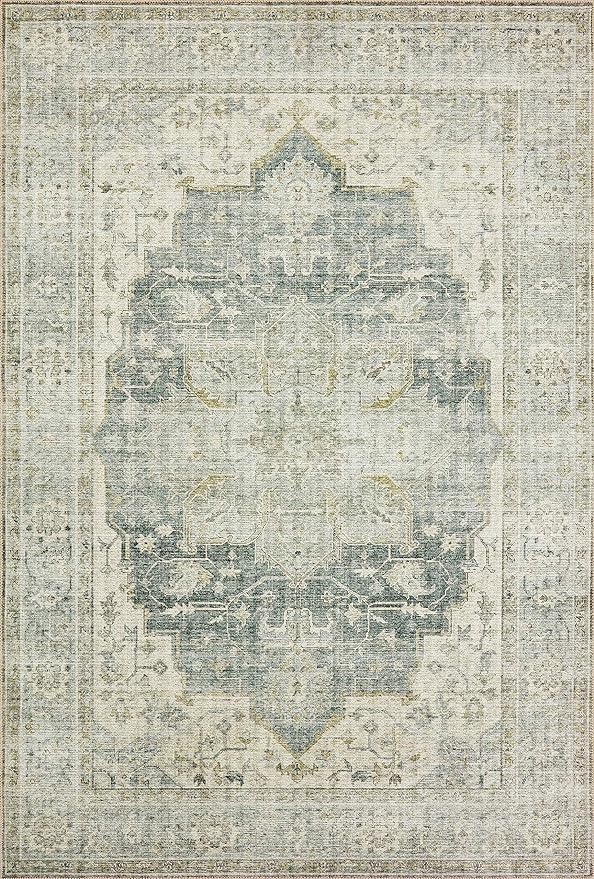 Loloi Skye Collection SKY-12 Charcoal/Dove 6'-0" x 6'-0" Round Area Rug