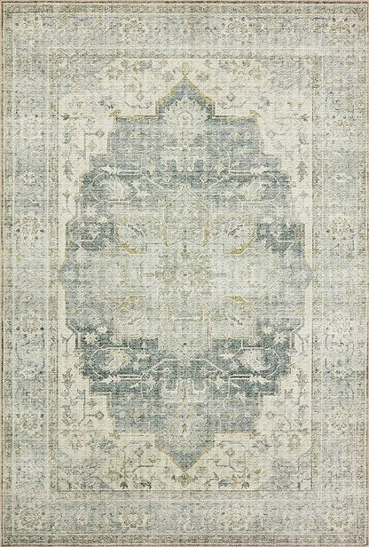 Loloi Skye Collection SKY-12 Charcoal/Dove 6'-0" x 6'-0" Round Area Rug