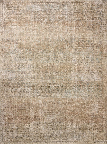 Loloi Amber Lewis Cambria Collection CBR-08 Ocean/Brick 3'-6" x 5'-6" Accent Rug Jute, Neutral, Vintage Style, Antique Tone, Living, Bedroom, Dining, Carpet