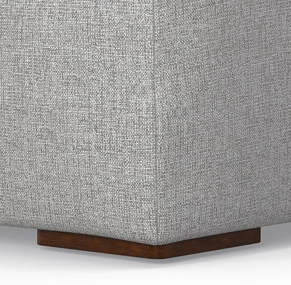 SIMPLIHOME Rex 2-Seater Modular Sofa in 100% Recycled Polyester Tightly Woven Performance Fabric, Pale Grey, 88-inches Wide, Handcrafted Modern-Style Loveseat Sofa for Living Room