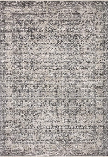 Loloi Amber Lewis Alie Collection ALE-03 Charcoal/Dove 11'-6'' x 15'-7'', .13'' Pile Height, Area Rug