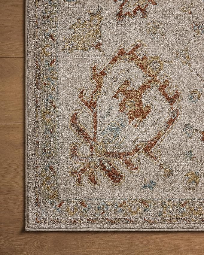 Loloi Magnolia Home by Joanna Gaines Mona Collection MOA-02 Oatmeal/Multi 3'-7" x 5'-7" Accent Rug