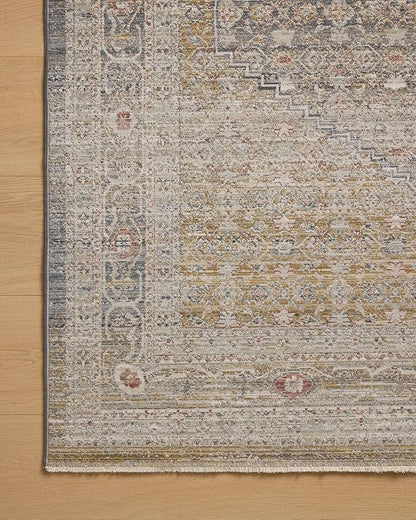 Loloi Chris Loves Julia Ida Collection IDA-02 Stone/Gold 2'-3" x 3'-10", .19" Pile Height, Accent Rug