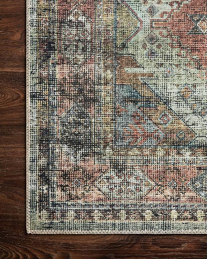 Loloi Skye Collection SKY-06 Apricot/Mist 8'-0" x 8'-0" Round Area Rug
