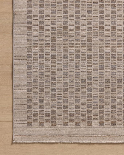 Loloi Amber Lewis Cali Collection CIL-02 Natural/Slate 11'-6" x 15'-7", .25" Pile Height, Area Rug