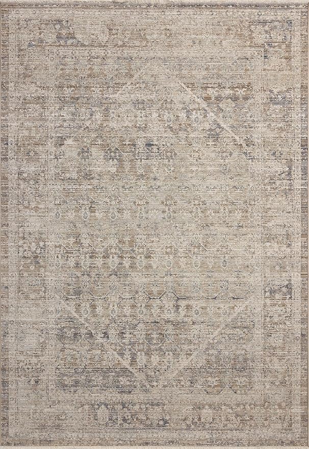Loloi Chris Loves Julia Ida Collection IDA-06 Slate/Natural 2'-7" x 8'-0", .19" Pile Height, Runner Rug