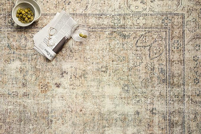 Loloi Margot Collection MAT-01 Antique/Sage 2'-6" x 9'-6" Runner Rug feat. CloudPile, No-Shed Easy Clean Large Patterned Area Rug for Living Room, Bedroom, Dining Area