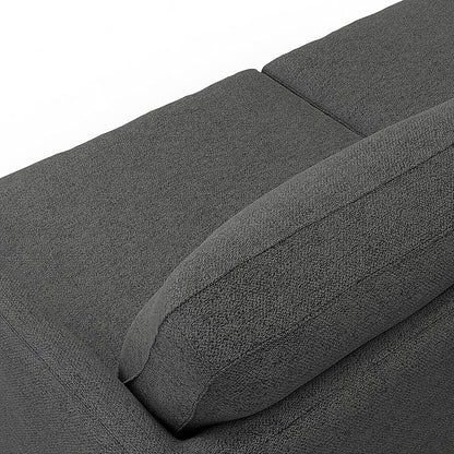SIMPLIHOME Livingston 76-inch Wide Sofa in Charcoal Grey Woven-Blend Fabric, Handcrafted Loveseat Couch for Living Room or Family Room, Mid-Century Modern Style, Solid Wood Frame