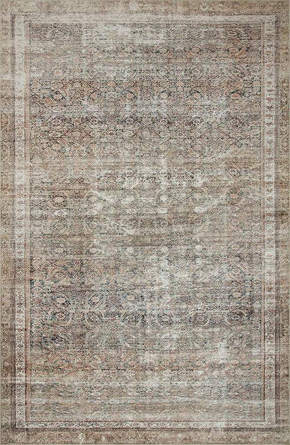 Loloi Chris Loves Julia Jules Collection JUL-09 Ink/Terracotta 5'-0'' x 7'-6'', .13" Pile Height, Area Rug