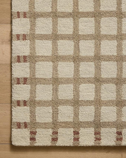 Loloi Magnolia Home by Joanna Gaines Waylon Collection WAY-02 Natural/Rust 2'-3" x 3'-9" Accent Rug