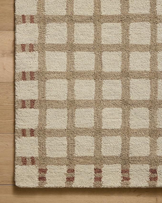 Loloi Magnolia Home by Joanna Gaines Waylon Collection WAY-02 Natural/Rust 9'-3" x 13' Area Rug