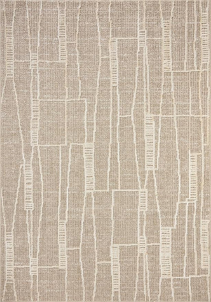 Loloi Amber Lewis Bexley Collection BEX-05 Mushroom/Natural 2'-7" x 10'-0" Runner Rug Neutral, Textured, Living, Bedroom, Dining, Carpet