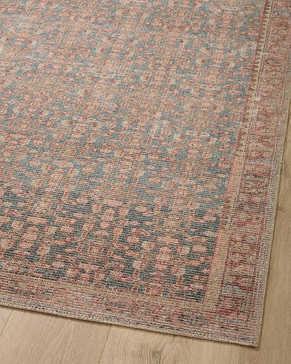 Loloi Angela Rose Aubrey Collection AUB-04 Blue/Terracotta 2'-3" x 3'-9", .19" Pile Height, Accent Rug