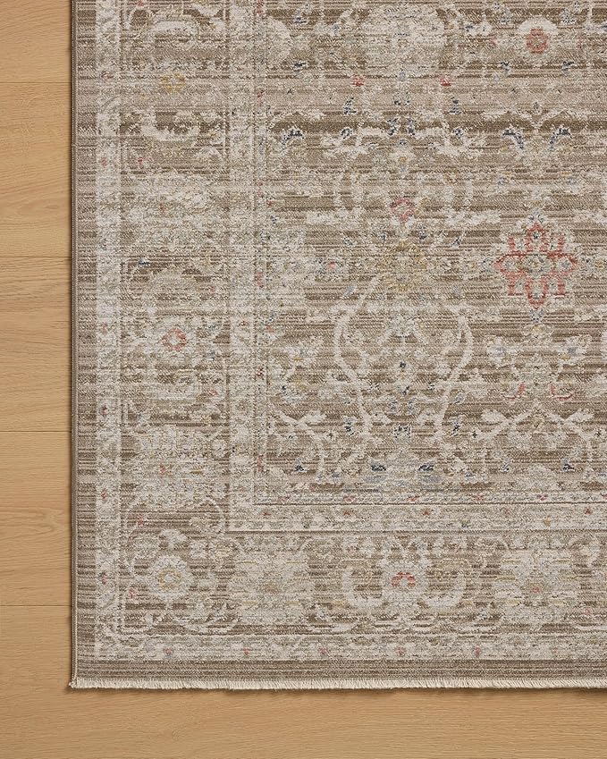Loloi Chris Loves Julia Ida Collection IDA-03 Bark/Multi 3'-6" x 5'-6", .19" Pile Height, Accent Rug
