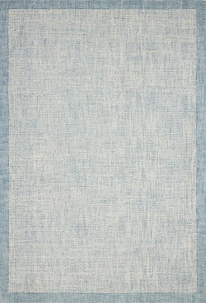 Loloi Magnolia Home by Joanna Gaines Henley Collection HNY-01 Ivory/Blue 2'-6" x 7'-6" Runner Rug