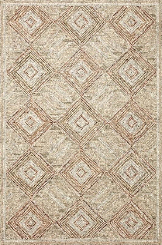 Loloi Varena Collection VAR-01 Sand/Clay 2'-6" x 7'-6" Runner Rug