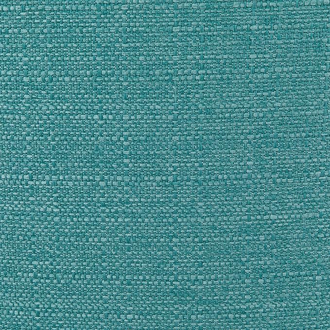 SIMPLIHOME Randolph Counter Stools (Set of 2) - 28 Inch Seat Height Upholstered Bentwood Kitchen Seats in Aqua Blue Polyester Linen Fabric, Mid Century Seating with Curved Backrest and Footrest