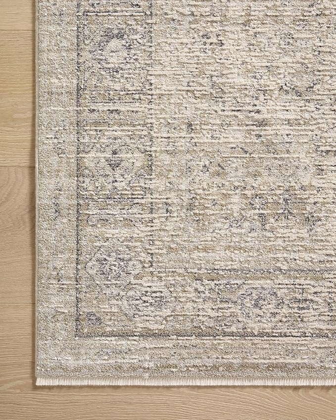 Loloi Amber Lewis Alie Collection ALE-03 Taupe/Dove 7'-10'' x 7'-10'', .13'' Pile Height, Round Area Rug