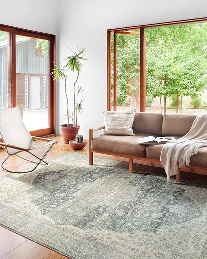 Loloi II Skye Collection SKY-12 Charcoal/Dove 3'-6" x 5'-6" Accent Rug
