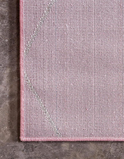 Unique Loom Trellis Frieze Collection Area Rug - Geometric (2' x 3' 1", Light Pink/ Ivory)