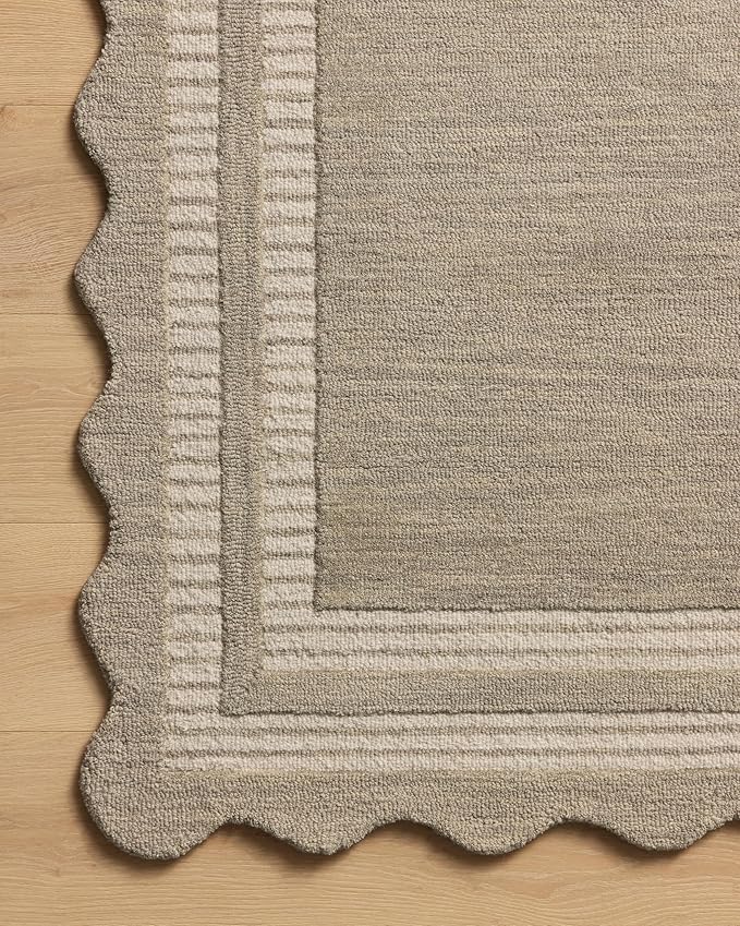 Loloi Chris Loves Julia Scottie Collection SCO-01 Fog/Ivory 2'-0" x 5'-0", .87" Pile Height, Accent Rug