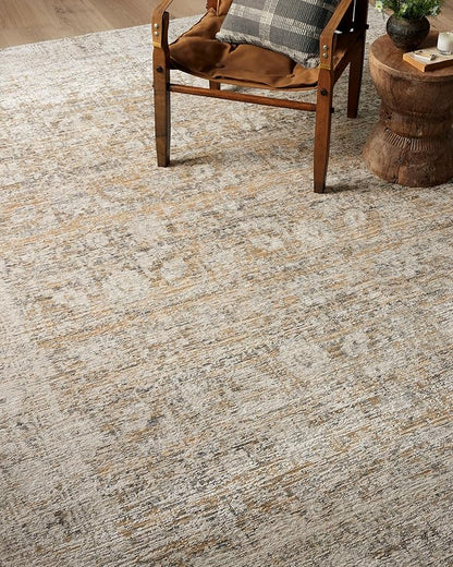Loloi Amber Lewis Alie Collection ALE-05 Gold/Beige 9'-6'' x 13'-1'', .13'' Pile Height, Area Rug