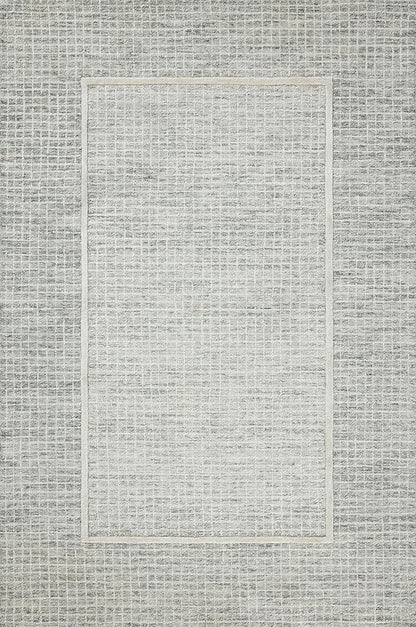 Loloi Chris Loves Julia Briggs Collection, Mist & Ivory, 2'-0" x 5'-0" Accent Rug – Minimal Gritted Design Area Rugs for Living Room Bedroom Entryway & Hallway No Shed High Traffic Home Decor Rug