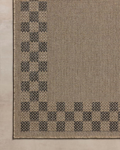 Loloi Chris Loves Julia Providence Collection PRC-01 Natural/Charcoal 8'-6" x 12', .12" Pile Height, Indoor/Outdoor Area Rug