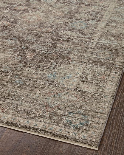 Loloi Magnolia Home by Joanna Gaines Millie Collection MIE-03 Charcoal/Dove 7'-10" x 10', .25" Pile Height, Area Rug