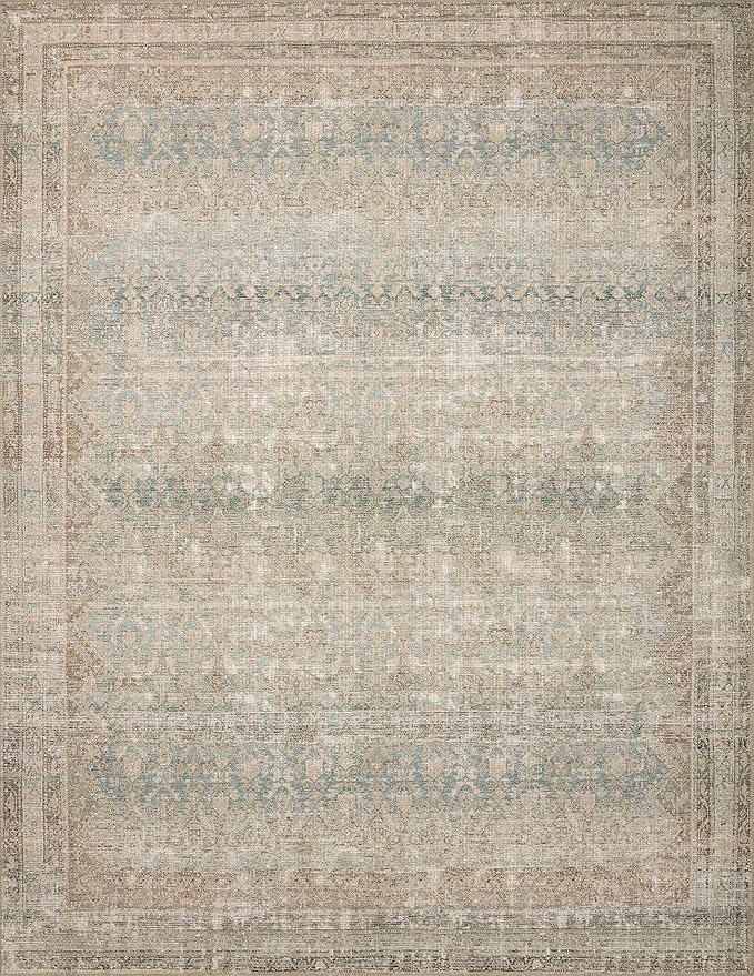Loloi Angela Rose Aubrey Collection AUB-03 Jade/Natural 10'-0" x 14'-0", .19" Pile Height, Area Rug