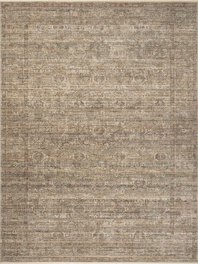 Loloi Amber Lewis Molly Collection MOL-07 Tobacco/Sage 3'-0" x 5'-0" Low Pile Accent Rug