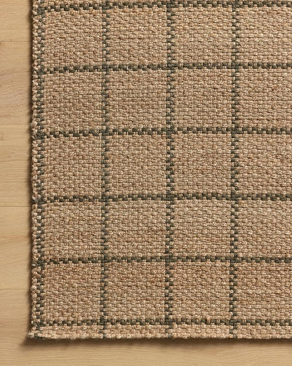 Loloi Chris Loves Julia Fletcher Collection FLE-01 Natural/Olive 5'-0" x 7'-6", .37" Pile Height, Area Rug