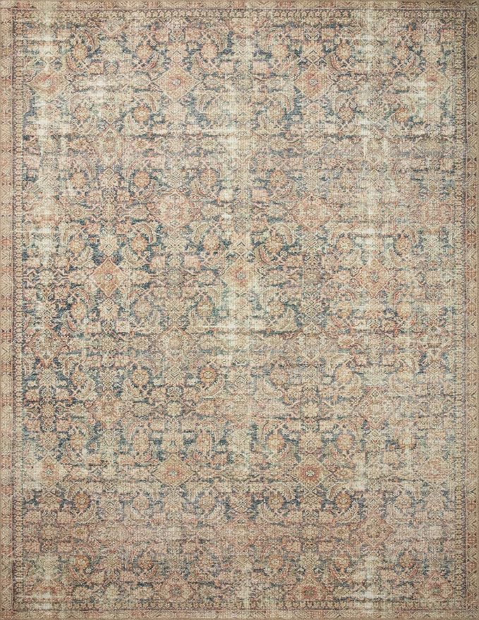 Loloi Angela Rose Aubrey Collection AUB-01 Navy/Multi 8'-3" x 11'-3", .19" Pile Height, Area Rug