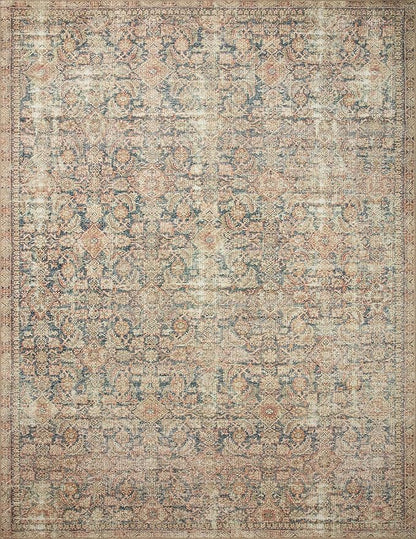 Loloi Angela Rose Aubrey Collection AUB-01 Navy/Multi 10'-0" x 14'-0", .19" Pile Height, Area Rug