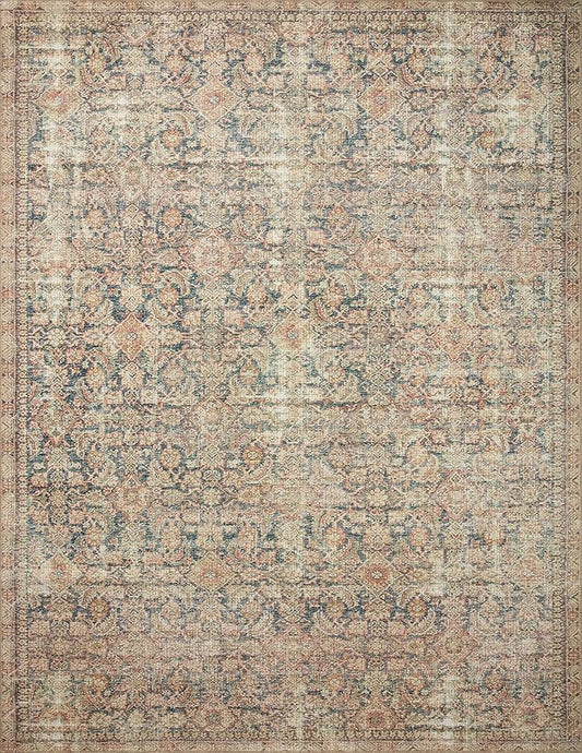 Loloi Angela Rose Aubrey Collection AUB-01 Navy/Multi 2'-0" x 5'-0", .19" Pile Height, Accent Rug